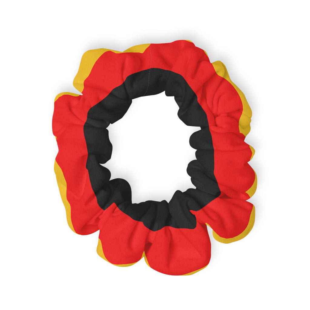 Scrunchie in den Farben der deutschen Flagge – Deutschland Fan-Haargummi