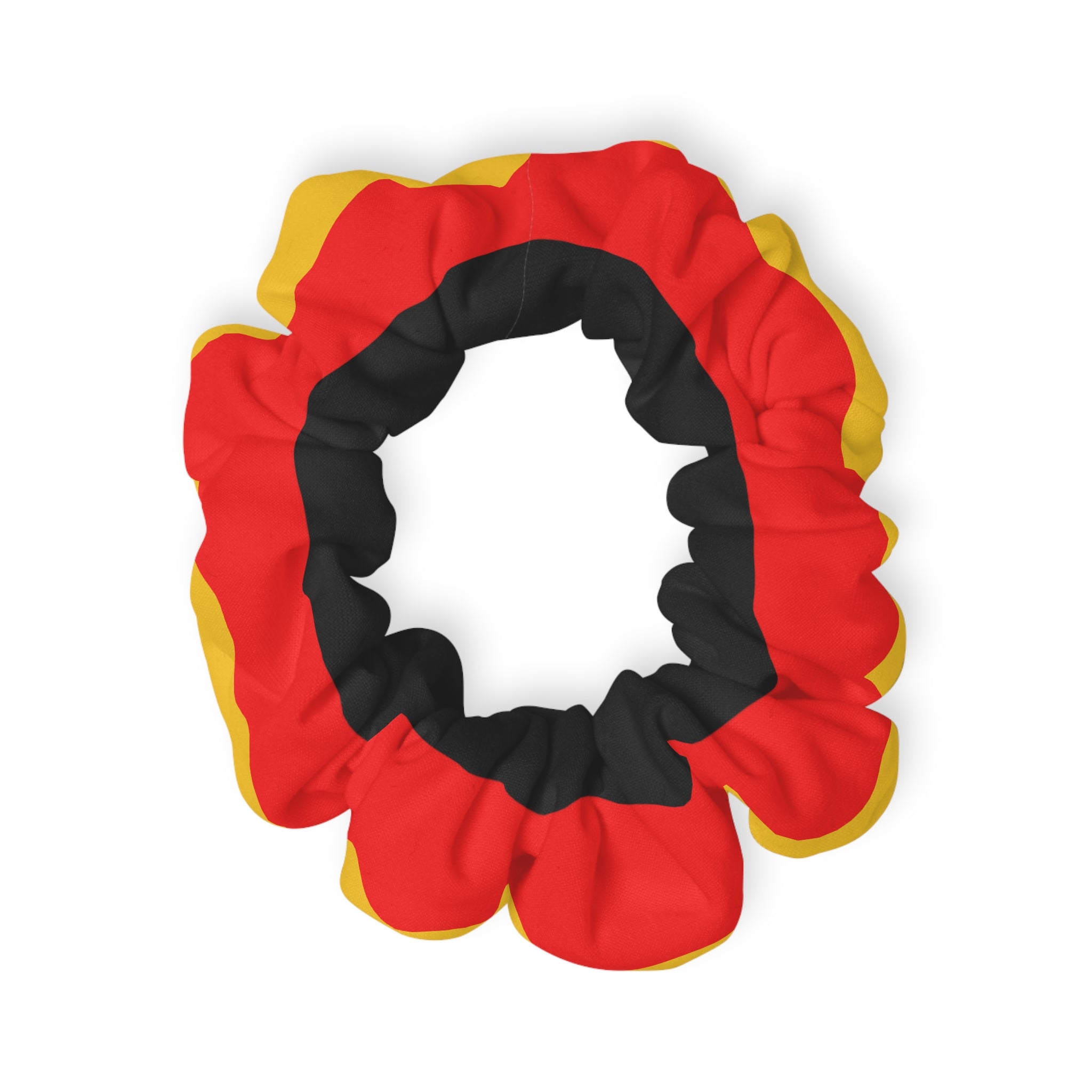 Scrunchie in den Farben der deutschen Flagge – Deutschland Fan-Haargummi